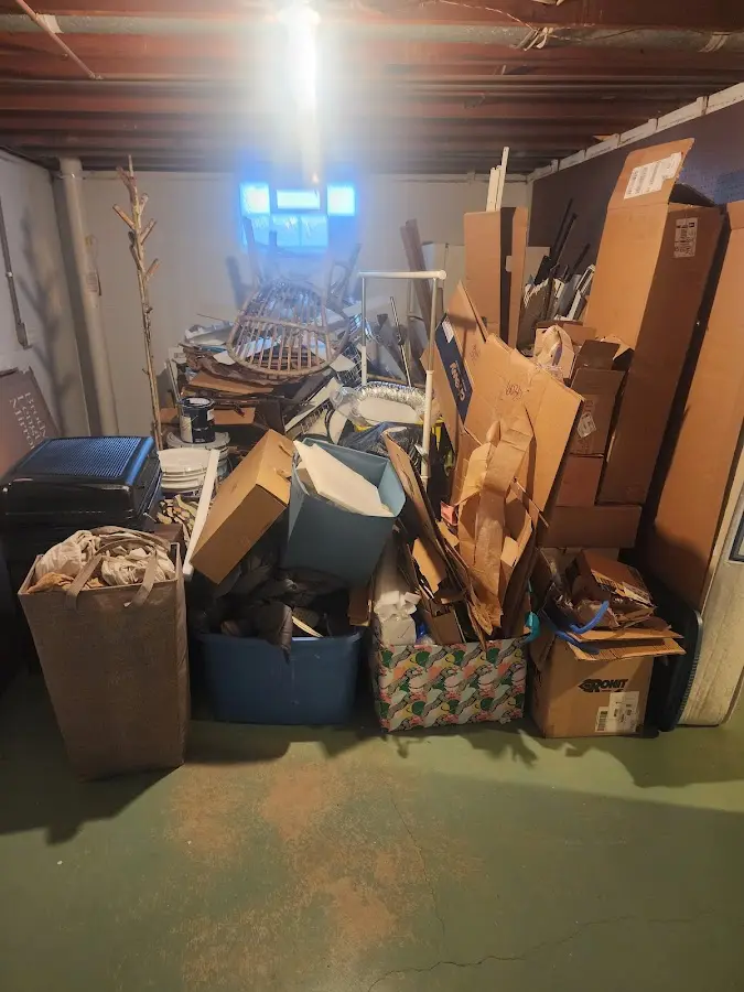 Roll-off dumpster container at job site for 8 Yard Dumpster Rental in Rincon Valley